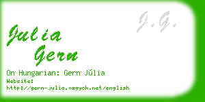 julia gern business card